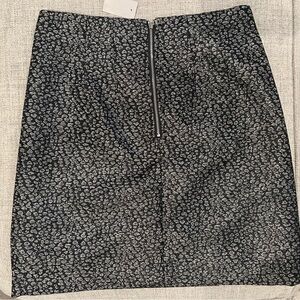 NWT - Black and silver shimmer skirt, Loft - size 0